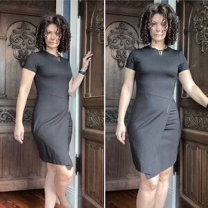 Cop.Copine Ritona Asymmetrical Black Dress